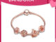 [ส่งจากกรุงเทพ]Pandora เงิน925 สร้อยข้อมือ กำไล ลูกปัดอัญมณี สร้อยข้อมือคู่ Crown Carriage Bracelet ของแท้ 100%