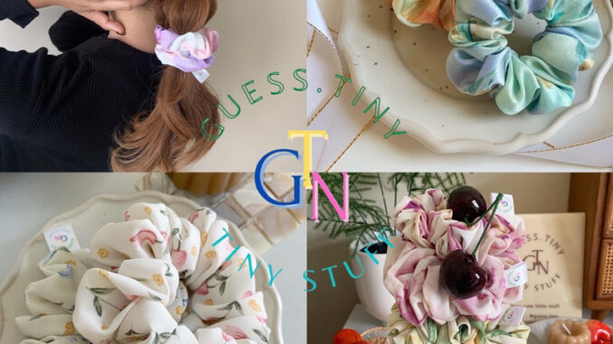 GTN. Heart made Parfait Scrunchies   โดนัทรัดผม เส้นผ่านศูนย์กลาง 8-10 ซม.✨ ยางมัดผม
