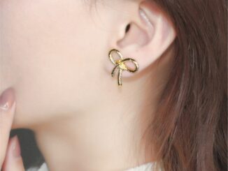 Zuo เครื่องประดับ ต่างหูสตั๊ด รูปโบว์น่ารัก แฟชั่นสําหรับผู้หญิง