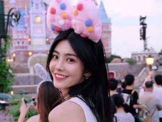 ที่คาดผม ผ้าตาข่าย ลายจุด มิกกี้ มินนี่เมาส์ ประดับโบว์ ขนาดใหญ่ สีชมพู เครื่องประดับ สําหรับผู้หญิง