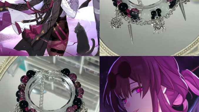 Honkaistarrail กำไลสร้อยข้อมือลูกปัดหิน ️Kafka ️