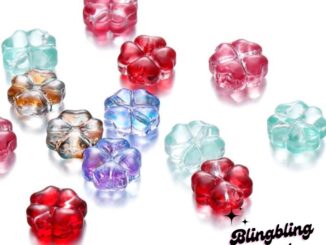 ⋞พร้อมส่ง⋟ ลูกปัดแก้ว ใบโคลเวอร์ 10 ชิ้น