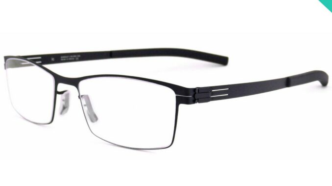 Ic Berlin แว่นตารุ่น 009 C-1 สีดำ Toru N กรอบเต็ม ขาข้อต่อ วัสดุ สแตนเลส สตีล Eyeglass ทางร้านเรามีบริการรับตัดเลนส์