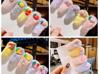 ✨พร้อมส่งจากไทย  กิ๊บติดผม กิ๊บติดผมน่ารักๆ กิ๊ํบติดผม ขนปุยๆ ลายการ์ตูน สุ่ม-Random จำนวน1ชิ้น B-32