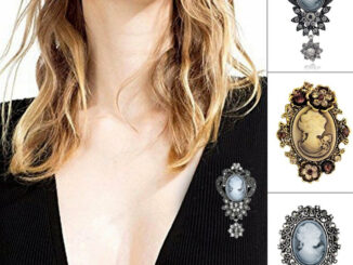 เข็มกลัด วินเทจ คามีโอ Cameo แนววิคตอเรีย ประดับคริสตัล Cameo Pin Brooch Gothic Victoria Vintage Style พร้อมส่งจากไทย