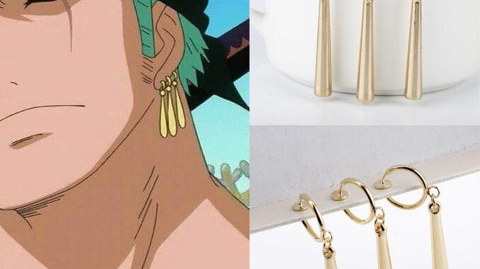 Bluevelvet คอสเพลย์ คลิป ต่างหู ญี่ปุ่น ต่างหูคลิป แฟชั่น เครื่องประดับ Roronoa Zoro ต่างหู