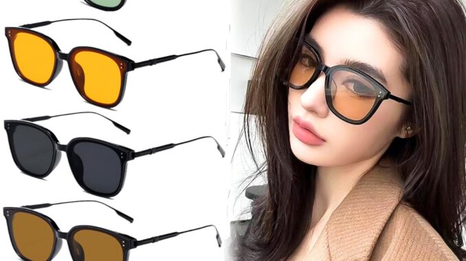 แว่นตากันแดด เลนส์ ตัดแสงสะท้อน แว่นกันแดดแฟชั่น ใส่ได้ทั้งผู้ชายและผู้หญิง แว่นตากันแดดแฟชั่น กรอบสี่เหลี่ยม คุณภาพสูง สําหรับผู้หญิง และผู้ชาย MX-VITE (ไม่มีเคส)