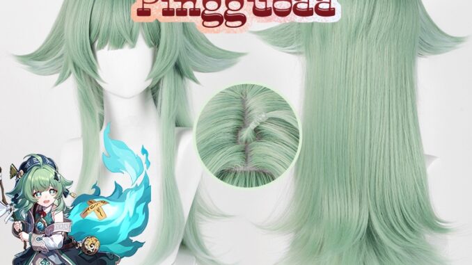 Game Honkai: Star Rail Huohuo Cosplay Wig 66cm Long Green Gradient Wigs Heat Resistant Synthetic Hair