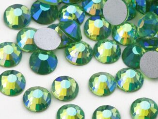 หินพลอยเทียม AB ทรงกลม แบน สีเขียวอ่อน 3D SS4- SS30 9 ขนาด สําหรับตกแต่งเล็บ DIY