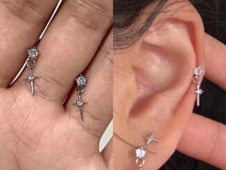 ต่างหูสไตล์ Cool Style Stud สำหรับผู้หญิง Ultra Flash Cross Drop ต่างหูแฟชั่นสกรู Clasp ต่างหู-Ranliyy