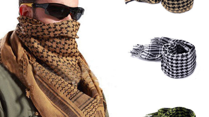 ผ้าพันคอกันลมสำหรับผู้ชายมุสลิม Hijab Shemagh ยุทธวิธีผ้าคลุมไหล่อาหรับ Keffiyeh ผ้าฝ้ายแฟชั่นผ้าพันคอ