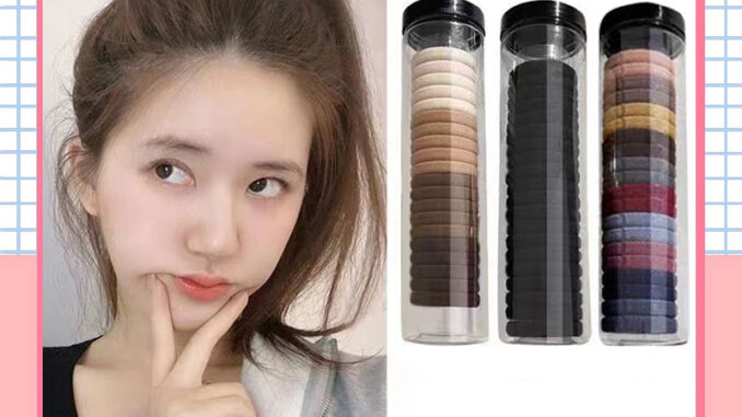 [จัดส่งในกทม] แฟชั่นเกาหลี ยางรัดผม（20pc/box） เครื่องประดับผมสไตล์เรียบง่าย ทนทานไม่แตกหักง่าย