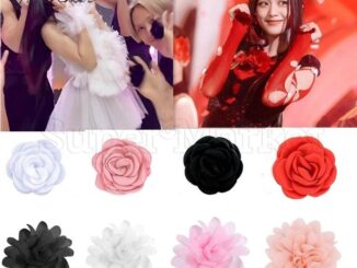 Blackpink Jisoo แหวน รูปดอกคามิเลีย แบบมือหมุน ปรับได้ 1 ชิ้น