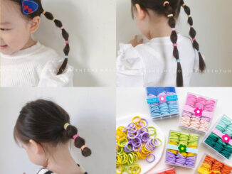 PRETTY BABY พร้อมส่ง ยางรัดผมเด็ก ยางมัดผม สําหรับเด็ก 1เเพ็ค90เส้น (791)