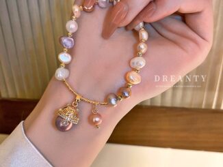 สร้อยข้อมือ ประดับไข่มุก เพทาย แฟชั่นบาร็อค สําหรับผู้หญิง