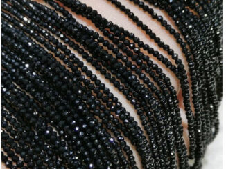 1 ST 15.5cm Long Natural Black Spinel Polished 2mm-3mm/ Top High Quality Stone / Stone for Jewelry