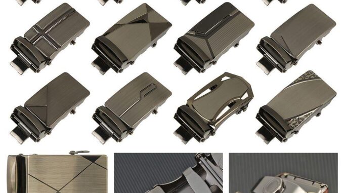 Lveror หัวเข็มขัดผู้ชาย DIY ปรับได้ สไลด์ สายรัด หัวเข็มขัด สันทนาการ หัวเข็มขัด