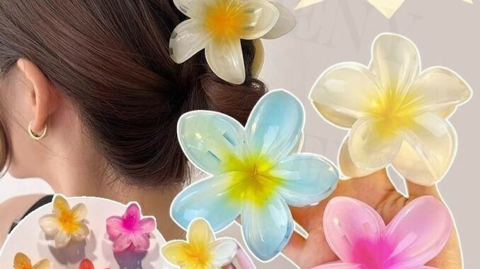 กิ๊บติดผม รูปดอกไม้ ปลาฉลาม สไตล์เรโทร สําหรับผู้หญิง