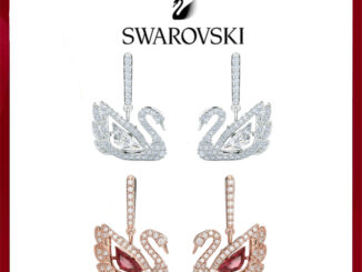 THAI S ต่างหู ต่างหูจี้  แท้ Dancing Swan teardrop-shaped earrings เครื่องประดับแฟชั่นสตรี ของแท้100%