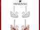 THAI S ต่างหู ต่างหูจี้  แท้ Dancing Swan teardrop-shaped earrings เครื่องประดับแฟชั่นสตรี ของแท้100%