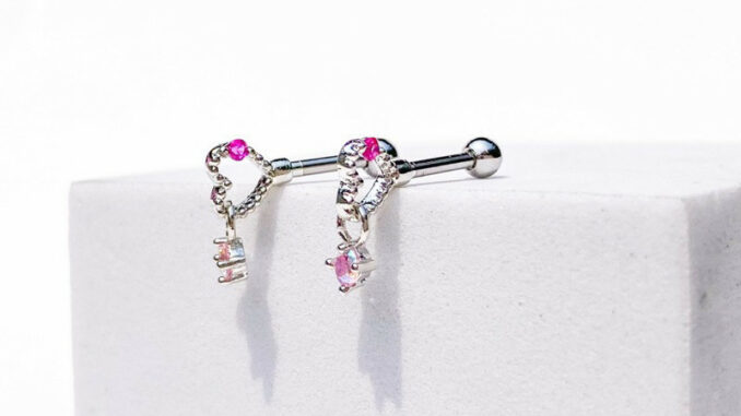 จิวต่างหูเกาหลี More Than Piercing: A306 Winky Hearty