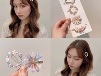 กิ๊บติดผม ประดับคริสตัล พลอยเทียม ลายดอกไม้ แบบเรียบง่าย สไตล์เกาหลี สําหรับผู้หญิง