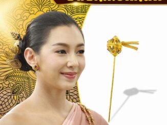 [ส่งด่วน - งานไทยแท้ ] -ราคาพิเศษ- ปิ่นปักผมโดมกลมฉลุพลอยนพเกล้า ยาว 13.5 ซม. x1 ชิ้น