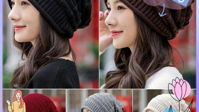 Mh หมวกบีนนี่ ผ้าขนสัตว์ถัก แบบหนา โอเวอร์ไซซ์ ให้ความอบอุ่น สีพื้น แฟชั่นสําหรับผู้ชาย และผู้หญิง