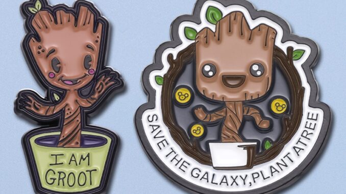 เข็มกลัด รูปการ์ตูน Groot น่ารัก ประหยัดกาแล็กซี่ ต้นไม้ ข้อความ เครื่องประดับ สําหรับแฟนคลับ เพื่อน