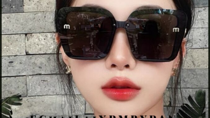 รุ่นDro419เกรดมีโลโก้ Miu MU Luxury งานโอเวอร์ไซส์ ไฮเอนด์ New I Tem เวอร์ชั่นเกาหลี ทรงสี่เหลี่ยม แว่นกันแดด