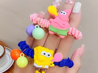 ยางรัดผมฟองน้ํา ยืดหยุ่นสูง ลายการ์ตูนตุ๊กตา 3D สไตล์เกาหลี สําหรับเด็กผู้หญิง