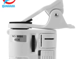 กล้องจุลทรรศน์ ซูมได้ 60X พร้อมไฟ LED สําหรับโทรศัพท์มือถือ