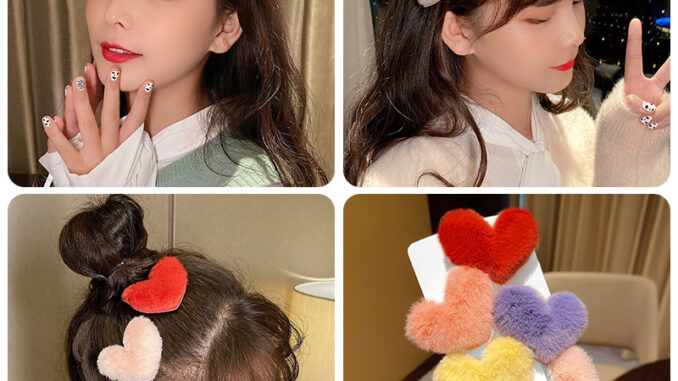 Roselife กิ๊บติดผม รูปหัวใจ สีแคนดี้ สไตล์เกาหลี สําหรับผู้หญิง