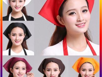 หมวกเชฟ ผ้าโพกหัว ทรงสามเหลี่ยม สีพื้น สไตล์ญี่ปุ่น สําหรับผู้หญิง ผู้ชาย ร้านอาหาร ทํางาน เบเกอรี่ คาเฟ่ พนักงานเสิร์ฟ