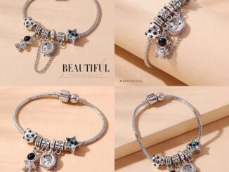 A24 สร้อยข้อมือ BEAUTIFUL Light Blue  ดวงดาวฟ้า ไม่ลอก ไม่ดำ สายปรับไม่ได้ จัดส่งทุกวัน