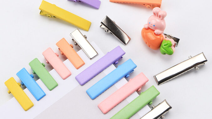 [พร้อมส่ง] กิ๊บติดผม รูปปากเป็ดน่ารัก ขนาดเล็ก สีเงิน สีแคนดี้ แฮนด์เมด diy
