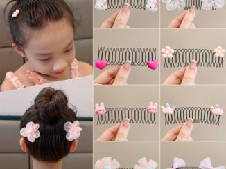 หวีผมหน้าม้า แฟชั่นน่ารัก สีชมพู ดอกไม้ สําหรับเด็ก
