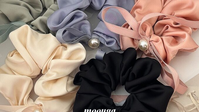 Moouga ยางรัดผมหางม้า แบบผูกปม สไตล์เกาหลี เรียบง่าย สําหรับผู้หญิง