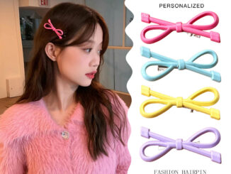 Mh กิ๊บติดผม รูปโบว์น่ารัก สีแคนดี้ เครื่องประดับ สําหรับเด็กผู้หญิง นักเรียน ของขวัญ