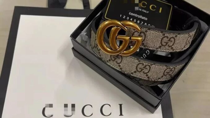 พร้อมส่ง  เข็มขัดหนัง g หัวทอง +อุปกรณ์ ใส่ได้ทั้งหญิงและชาย รุ่นสายเล็ก