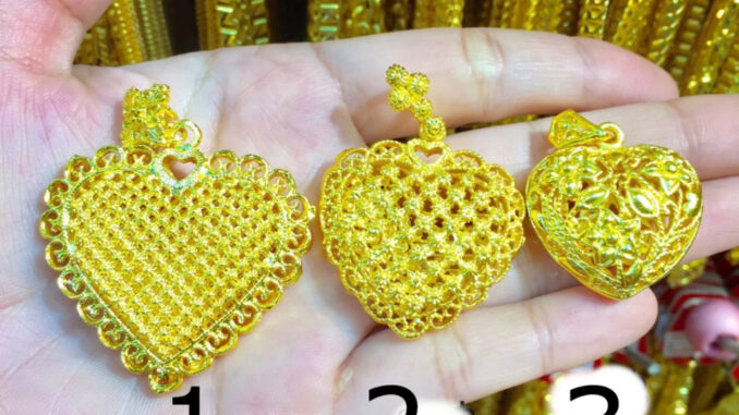 จี้หัวใจ ทองหุ้มทองชุบ สวยเสมือนจริง JPgoldjewelry