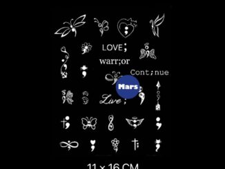 【Mars Tattoo】ใหม่ สติกเกอร์รอยสักชั่วคราว กึ่งถาวร กึ่งถาวร 2 สัปดาห์ ติดทนนาน สําหรับสักกึ่งโคลน D178