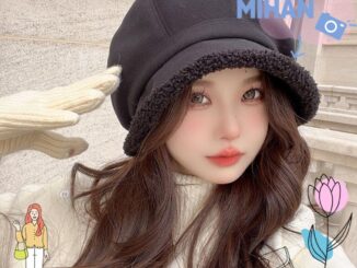 Mh หมวกเบเร่ต์ หนังแกะ ปีกกว้าง กันลม ให้ความอบอุ่น เหมาะกับใส่กลางแจ้ง แฟชั่นฤดูใบไม้ผลิ และฤดูใบไม้ร่วง และฤดูหนาว