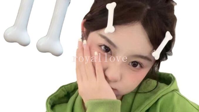 Royal กิ๊บติดผมพลาสติก รูปกระดูกสุนัขฮาโลวีน Y2K Royal กิ๊บติดผมพลาสติก รูปกระดูกสุนัขฮาโลวีน Y2K