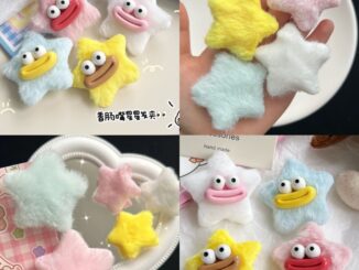 พร้อมส่ง!    ราคา/ชิ้น กิ๊บติดผม รูปตุ๊กตาดาว รูปดาว กิ๊บน่ารักขนปุย