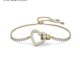 ✨พร้อมส่ง✨Swarovski สร้อยข้อมือ จี้รูปหัวใจ สีทอง ปรับได้ เรียบง่าย ของขวัญวันวาเลนไทน์ สําหรับผู้หญิง