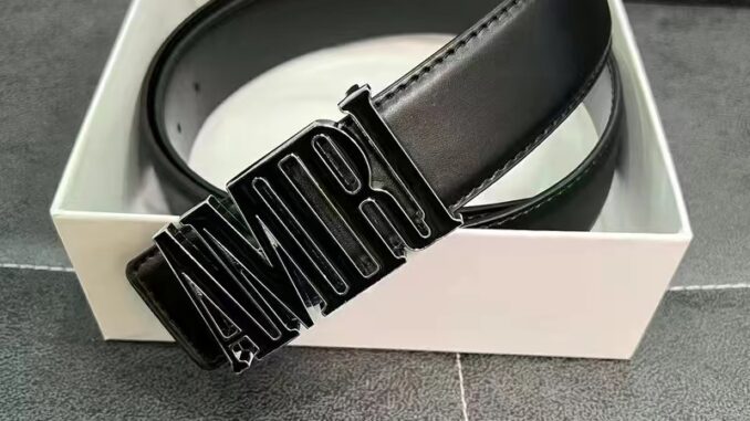 Amiri amiri เข็มขัดแฟชั่น พิมพ์ลายตัวอักษร เข้ากับทุกการแต่งกาย