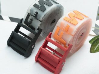 OFF WHITE 18SS โลโก้ใหม่เข็มขัดโปร่งใสสำหรับผู้ชายและผู้หญิง