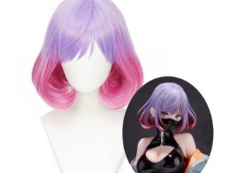 St1 Astrum LUNA วิกผมสั้น สีม่วง สําหรับแต่งคอสเพลย์ ปาร์ตี้ฮาโลวีน