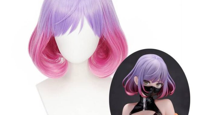 St1 Astrum LUNA วิกผมสั้น สีม่วง สําหรับแต่งคอสเพลย์ ปาร์ตี้ฮาโลวีน